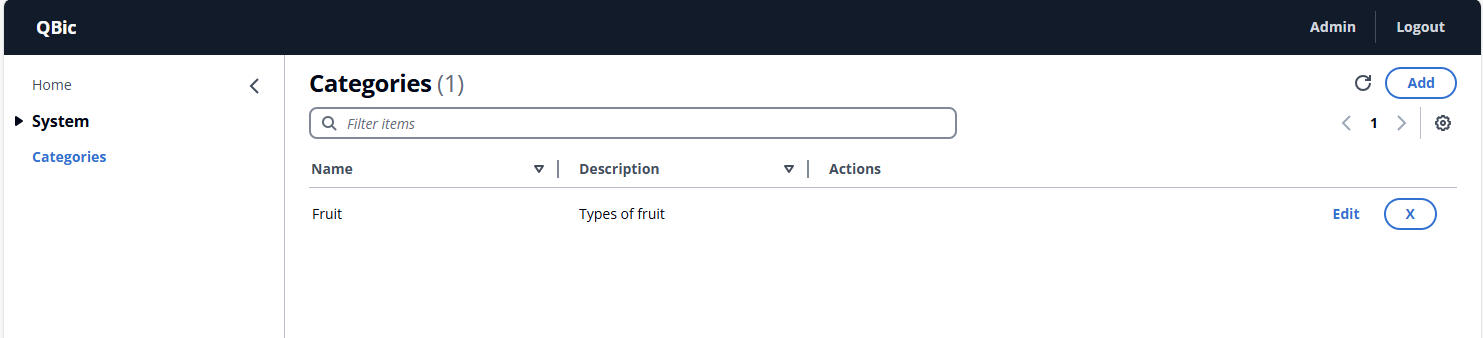 Example screen view